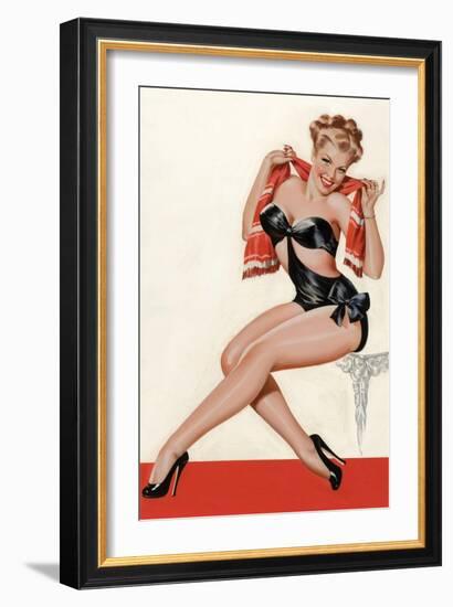 Wink Magazine; Silk Stockings and High Heels-Peter Driben-Framed Art Print