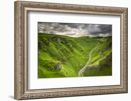 Winnats Pass Near Castleton in the Peak District National Park, Derbyshire, England-Andrew Sproule-Framed Photographic Print