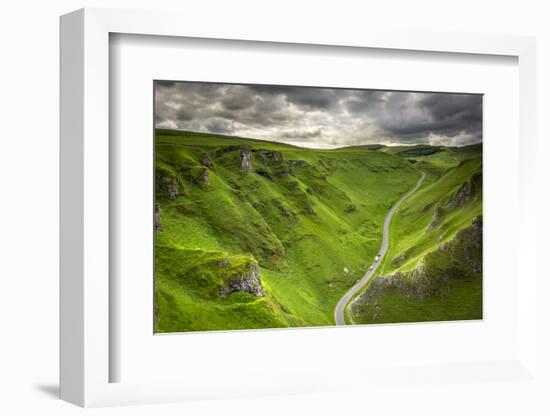 Winnats Pass Near Castleton in the Peak District National Park, Derbyshire, England-Andrew Sproule-Framed Photographic Print