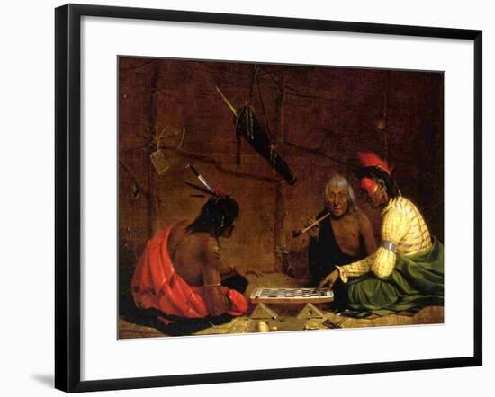 Winnebago Indians Playing Checkers, 1842-Charles Deas-Framed Giclee Print