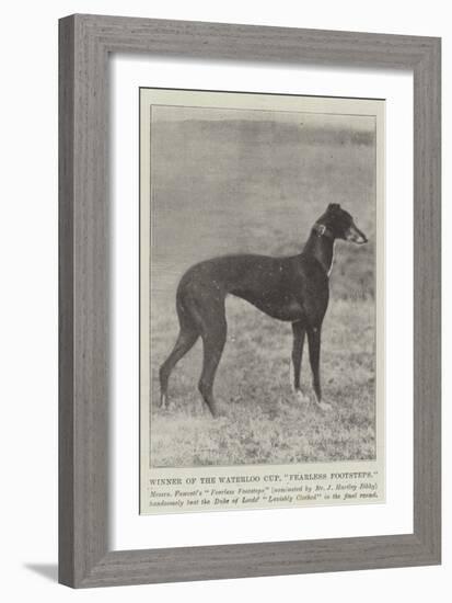 Winner of the Waterloo Cup, Fearless Footsteps-null-Framed Giclee Print