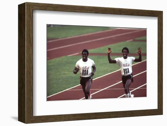 Winners of the 400-Meter Relay Race at the 1972 Summer Olympic Games in Munich, Germany-John Dominis-Framed Photographic Print