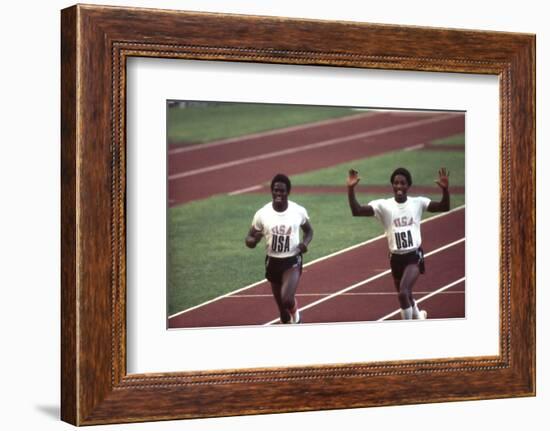 Winners of the 400-Meter Relay Race at the 1972 Summer Olympic Games in Munich, Germany-John Dominis-Framed Photographic Print