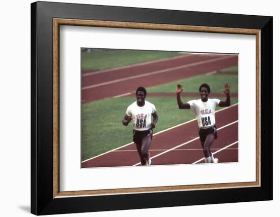 Winners of the 400-Meter Relay Race at the 1972 Summer Olympic Games in Munich, Germany-John Dominis-Framed Photographic Print