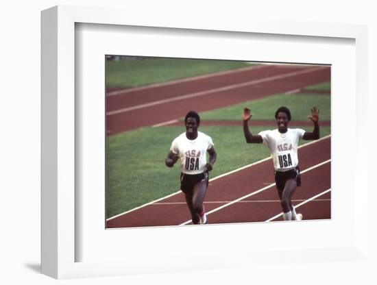 Winners of the 400-Meter Relay Race at the 1972 Summer Olympic Games in Munich, Germany-John Dominis-Framed Photographic Print