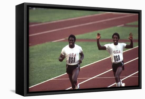 Winners of the 400-Meter Relay Race at the 1972 Summer Olympic Games in Munich, Germany-John Dominis-Framed Premier Image Canvas