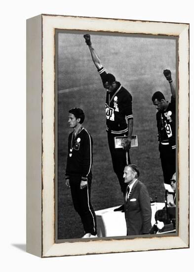 Winners of the Men's 200 Metres on the Podium, 1968 Olympic Games, Mexico City-null-Framed Stretched Canvas