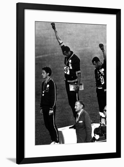 Winners of the Men's 200 Metres on the Podium, 1968 Olympic Games, Mexico City-null-Framed Photo