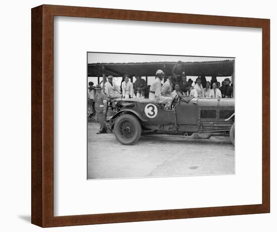 Winning Bentley of Jack Dunfee and Woolf Barnato, BARC 6-Hour Race, Brooklands, Surrey, 1929-Bill Brunell-Framed Photographic Print