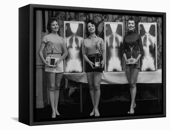 Winning Models Marianne Baba, Lois Conway and Ruth Swensen During a Chiropractor Beauty Contest-Wallace Kirkland-Framed Premier Image Canvas