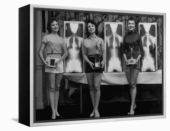 Winning Models Marianne Baba, Lois Conway and Ruth Swensen During a Chiropractor Beauty Contest-Wallace Kirkland-Framed Premier Image Canvas