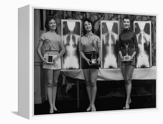 Winning Models Marianne Baba, Lois Conway and Ruth Swensen During a Chiropractor Beauty Contest-Wallace Kirkland-Framed Premier Image Canvas