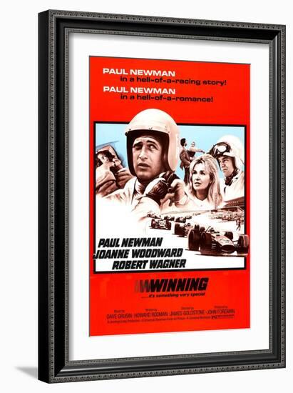 Winning, Paul Newman, Joanne Woodward, Robert Wagner, 1969-null-Framed Art Print