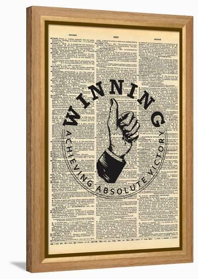 Winning-null-Framed Stretched Canvas