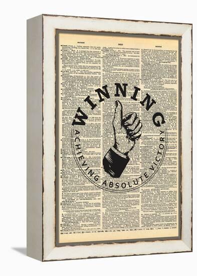 Winning-null-Framed Stretched Canvas