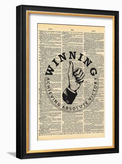 Winning-null-Framed Art Print