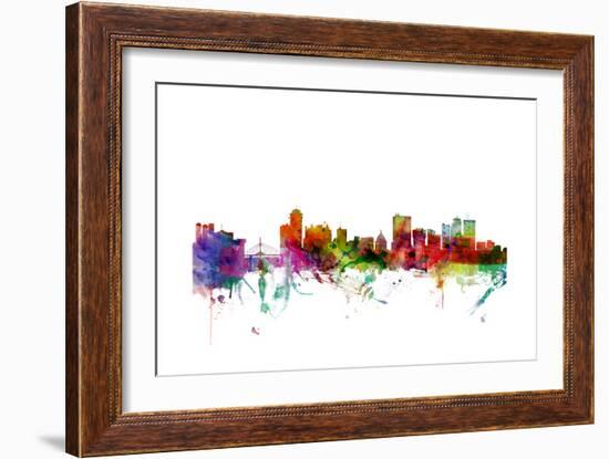 Winnipeg Canada Skyline-Michael Tompsett-Framed Art Print