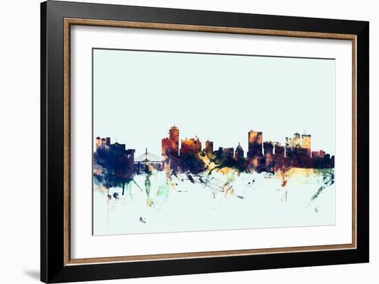 Winnipeg Canada Skyline-Michael Tompsett-Framed Art Print