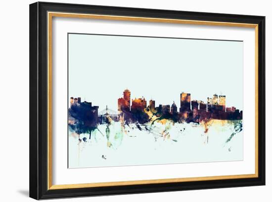 Winnipeg Canada Skyline-Michael Tompsett-Framed Art Print