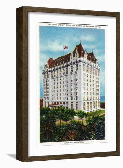 Winnipeg, Manitoba - Fort Garry Hotel Exterior-Lantern Press-Framed Art Print