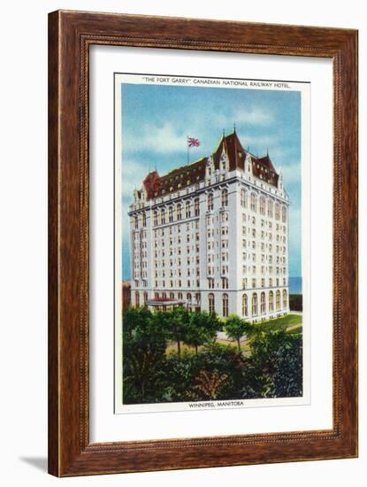 Winnipeg, Manitoba - Fort Garry Hotel Exterior-Lantern Press-Framed Art Print