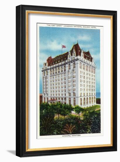 Winnipeg, Manitoba - Fort Garry Hotel Exterior-Lantern Press-Framed Art Print