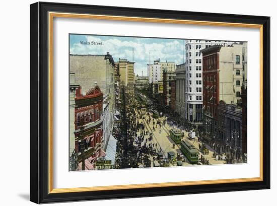 Winnipeg, Manitoba - Main Street Scene-Lantern Press-Framed Art Print