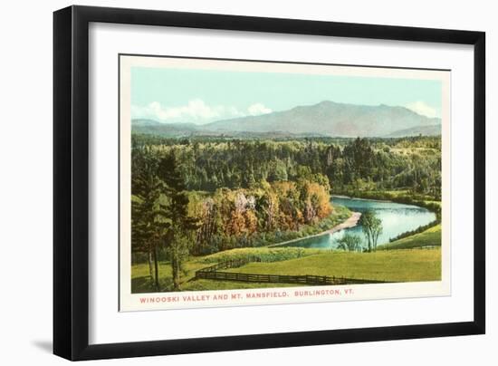 Winooski Valley and Mt. Mansfield, Burlington, Vermont-null-Framed Art Print