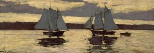 Gloucester, Mackerel Fleet at Sunset, c.1884 by Winslow Homer