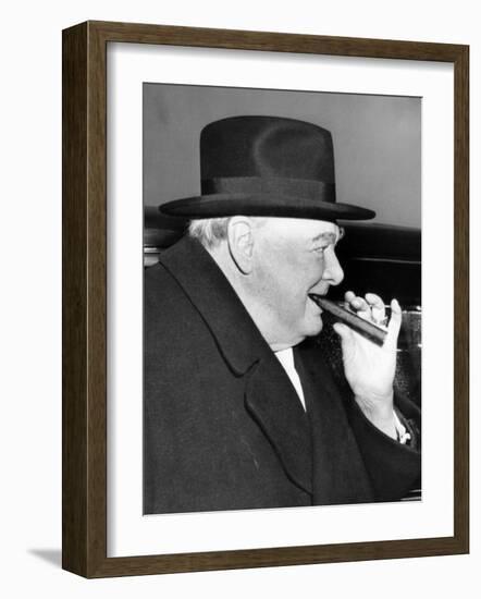 Winston Churchill, 1953-null-Framed Photo