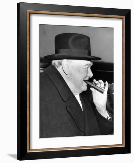 Winston Churchill, 1953-null-Framed Photo