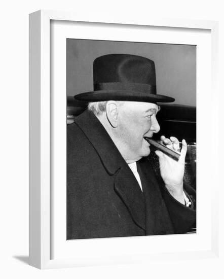 Winston Churchill, 1953-null-Framed Photo