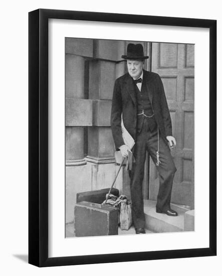 Winston Churchill at the Admiralty, 1939, (1940)-null-Framed Photographic Print