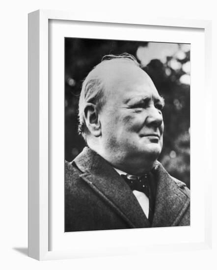 Winston Churchill British Prime Minister in Later Life-null-Framed Photographic Print