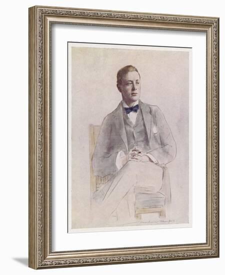 Winston Churchill British Statesman and Author as a Boer War Correspondent-Mortimer Menpes-Framed Photographic Print