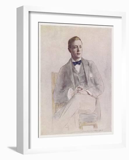 Winston Churchill British Statesman and Author as a Boer War Correspondent-Mortimer Menpes-Framed Photographic Print