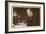 Winston Churchill British Statesman and Author Reading Correspondence at His Desk in 1933-null-Framed Premium Giclee Print