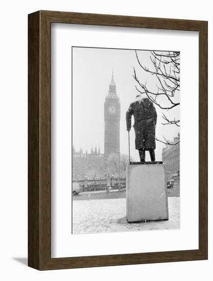 Winston Churchill by Ivor Roberts-Jones-null-Framed Premium Photographic Print
