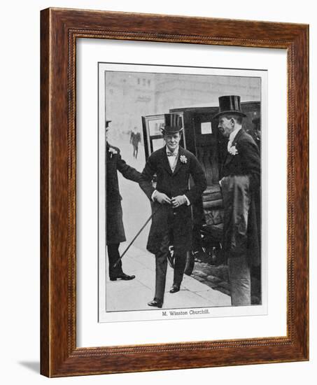 Winston Churchill Churchill in Morning Dress on His Wedding Day-null-Framed Art Print