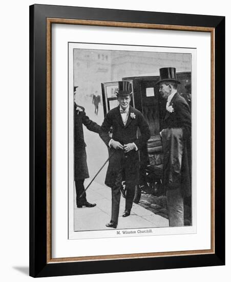 Winston Churchill Churchill in Morning Dress on His Wedding Day-null-Framed Art Print