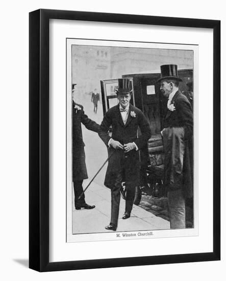 Winston Churchill Churchill in Morning Dress on His Wedding Day-null-Framed Art Print