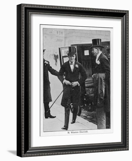 Winston Churchill Churchill in Morning Dress on His Wedding Day-null-Framed Art Print