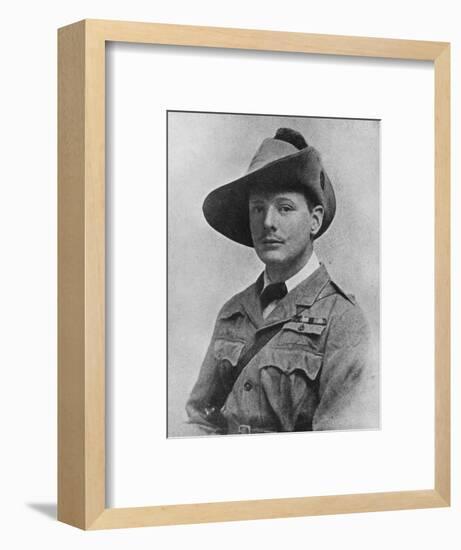 Winston Churchill during his time as war correspodant, c1899, (1945)-Unknown-Framed Photographic Print