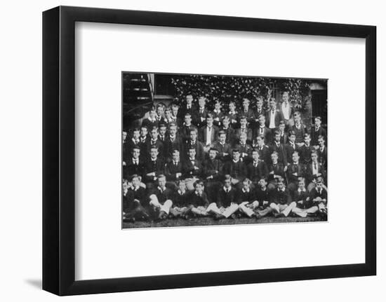 Winston Churchill in a group photograph at Harrow School, c1889, (1945)-Unknown-Framed Photographic Print