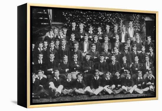 Winston Churchill in a group photograph at Harrow School, c1889, (1945)-Unknown-Framed Premier Image Canvas