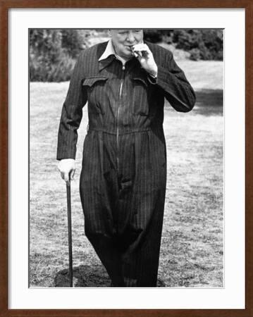 Winston Churchill in His Siren Suit at Chartwell, Kent' Photographic Print  | Art.com