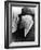 Winston Churchill in Later Life Making His Famous Wartime "V for Victory" Sign-null-Framed Photographic Print