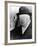 Winston Churchill in Later Life Making His Famous Wartime "V for Victory" Sign-null-Framed Photographic Print