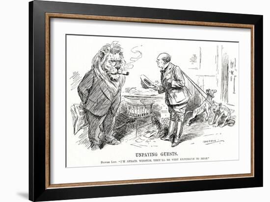 Winston Churchill - Punch Cartoon-L Raven Hill-Framed Art Print