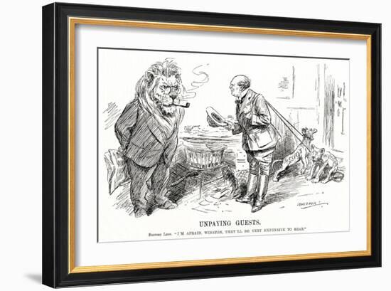 Winston Churchill - Punch Cartoon-L Raven Hill-Framed Art Print